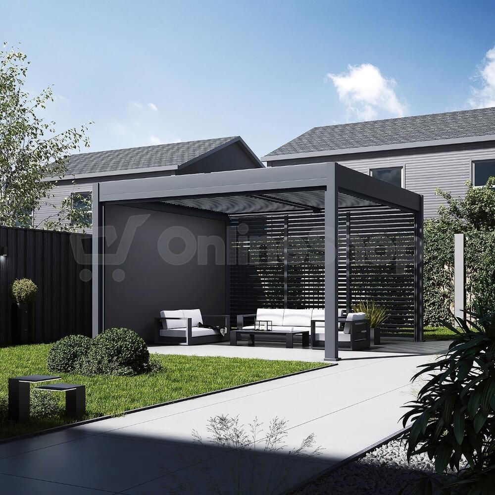Bioklimatická pergola ROJA INTRO DUO 4x4 m, hliník