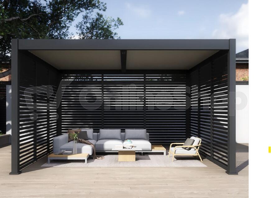 Bioklimatická pergola ROJA INTRO DUO 4x4 m, hliník