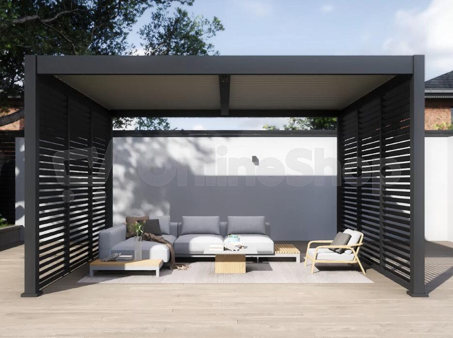 Bioklimatická pergola ROJA INTRO DUO 4x4 m, hliník