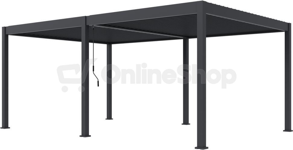 Bioklimatická pergola ROJA INTRO DUO 6 × 4 m, antracit