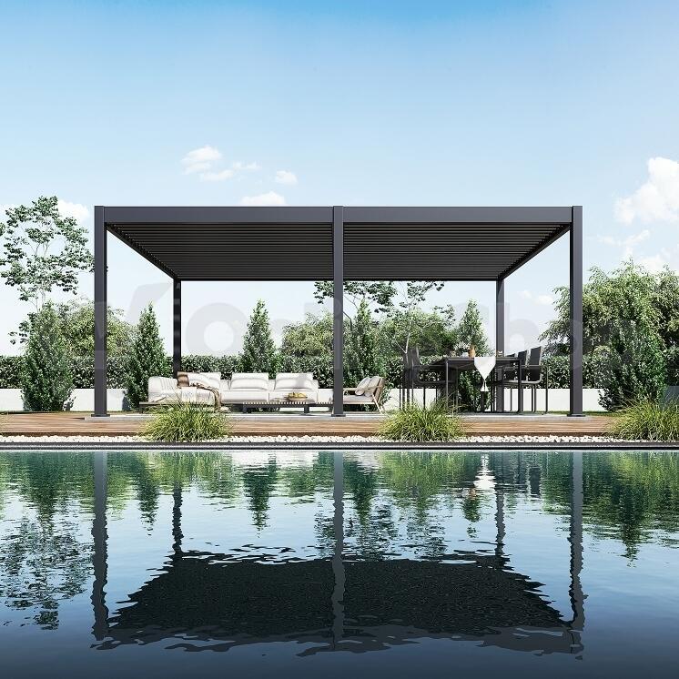 Bioklimatická pergola ROJA INTRO DUO 6 × 4 m, antracit