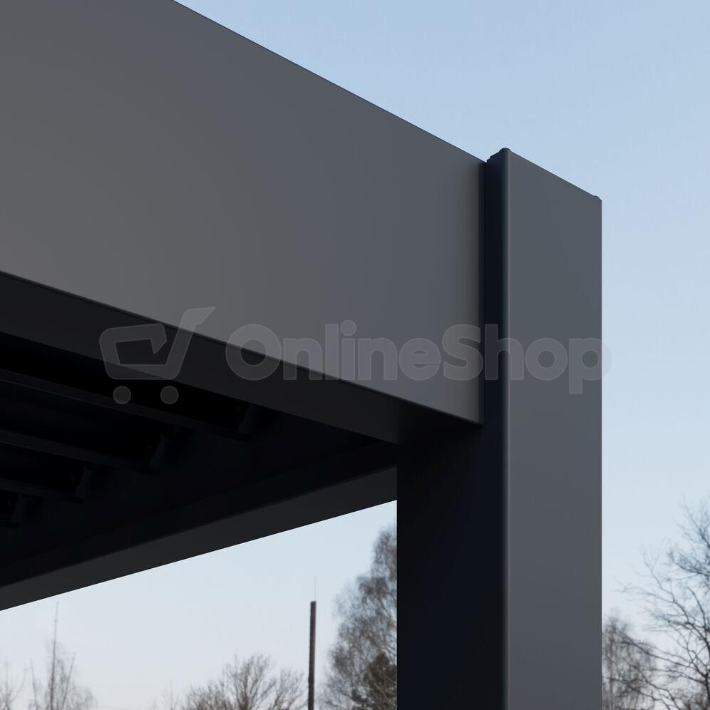 Bioklimatická pergola ROJA INTRO DUO 6 × 4 m, antracit