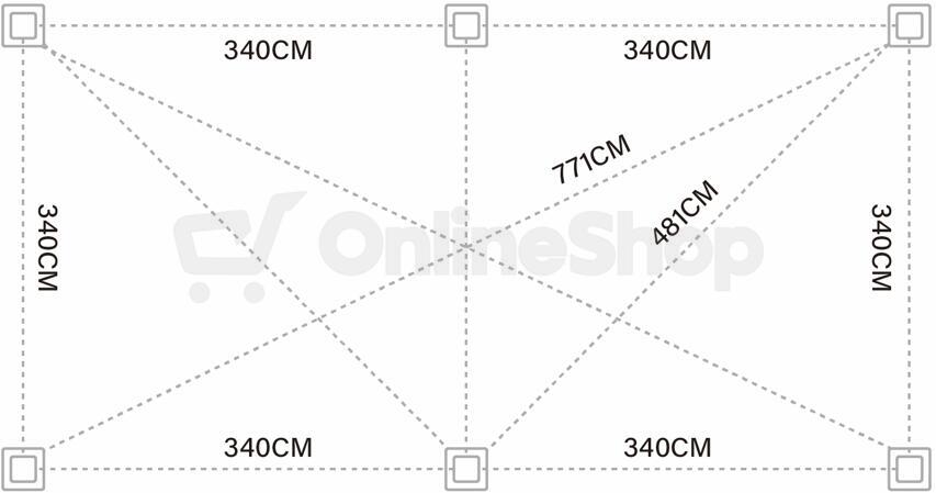Bioklimatická pergola ROJA INTRO DUO 7,2x3,6 m, hliník