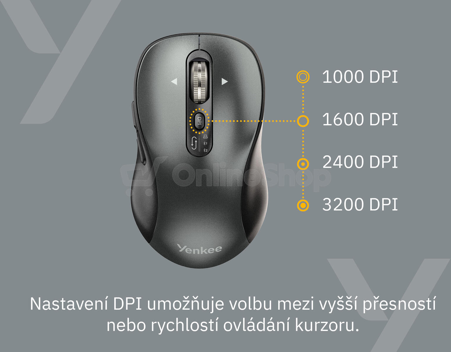 Bezdrátová myš Yenkee GYRO YMS 2010BK