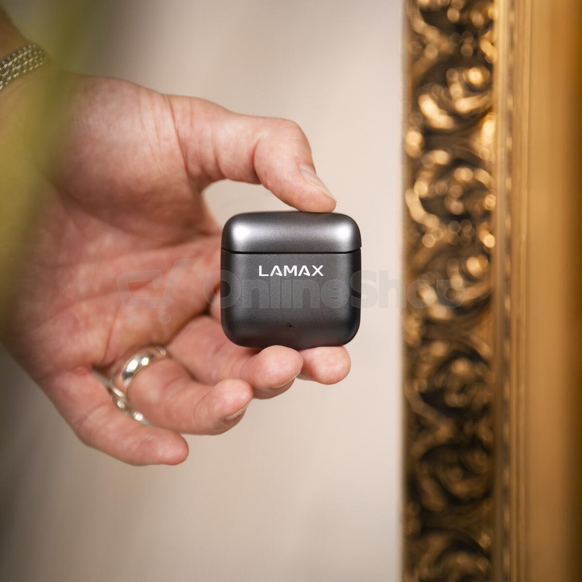 Bezdrátová sluchátka LAMAX SteelDots3 ANC, černé