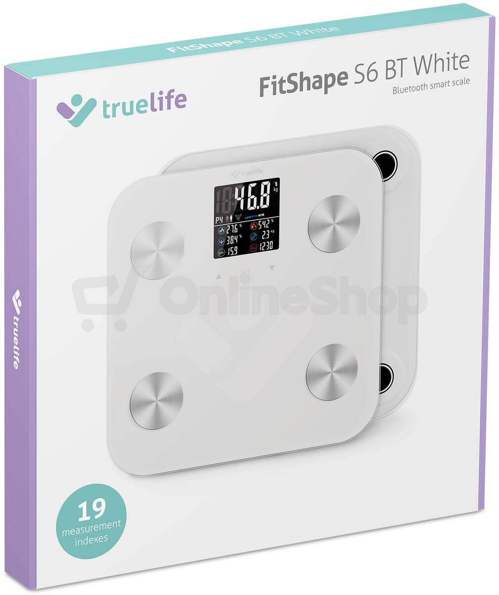 Osobní váha TrueLife FitShape S6 BT, bílá