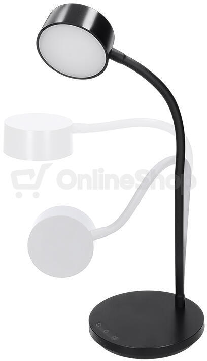 Solight LED stolní lampička, 4,5W, 300lm, 3CCT, černá, podstavec