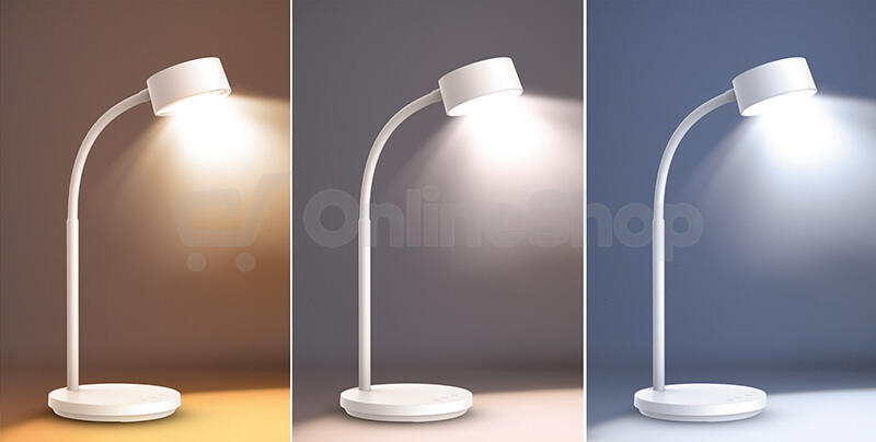Solight LED stolní lampička, 4,5W, 300lm, 3CCT, bílá, podstavec