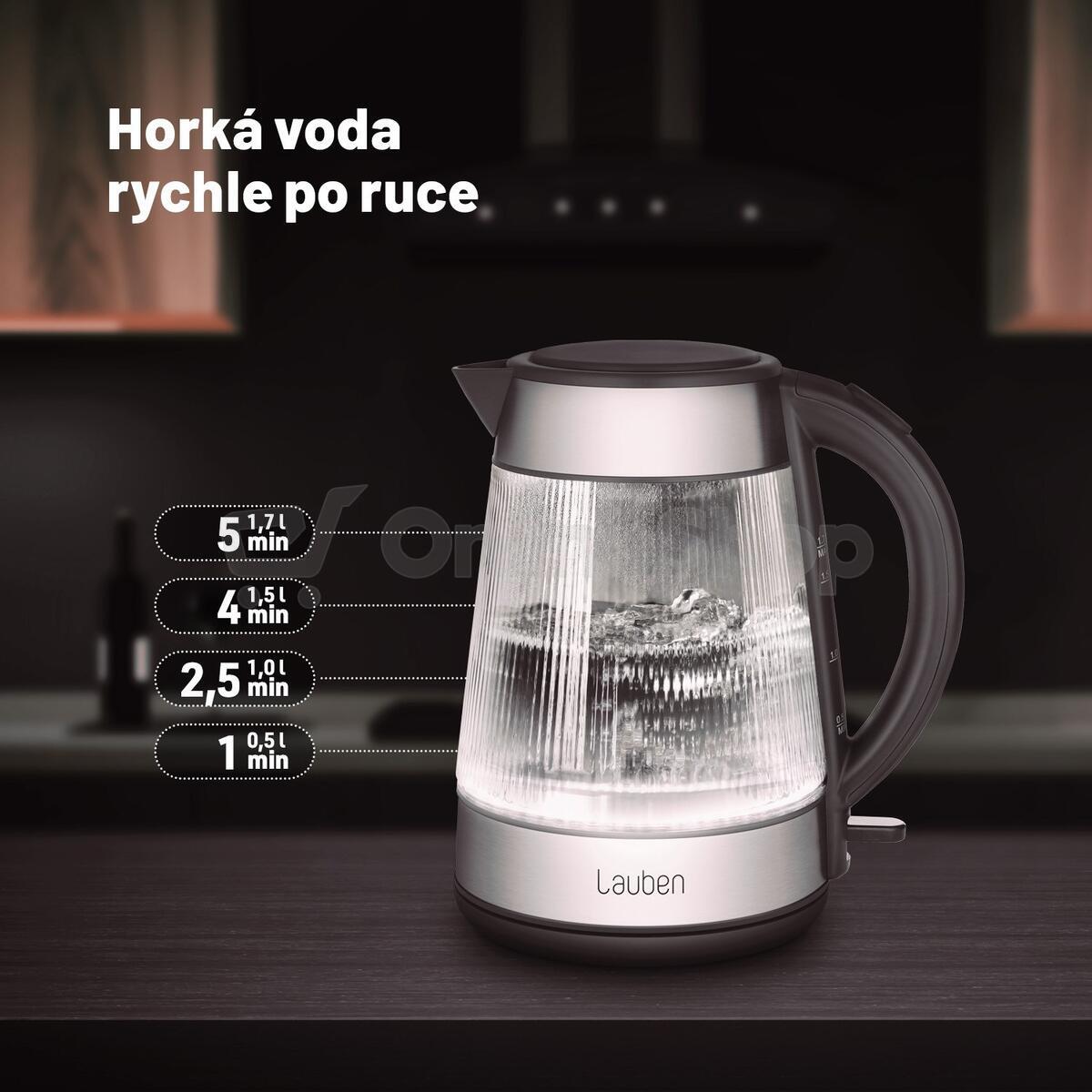 Rychlovarná konvice Lauben 17GG, skleněná