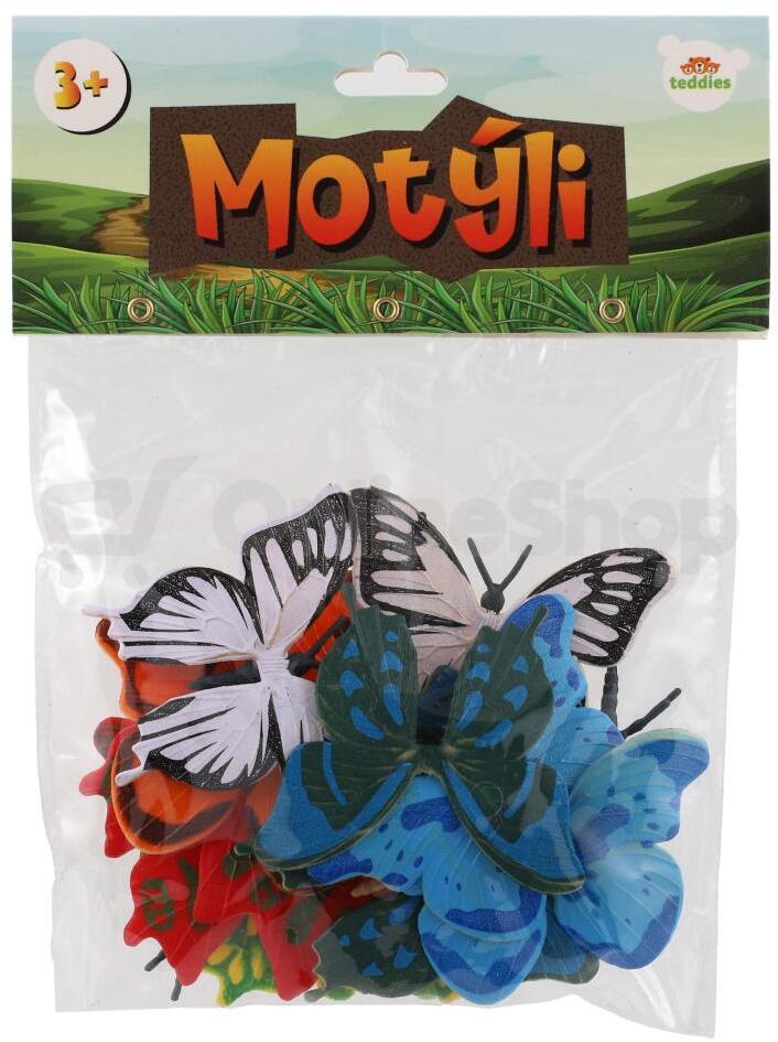 Teddies Motýli 12 ks plast 7-8cm v sáčku