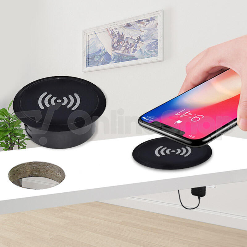 Bezdrátová vestavná nabíječka Solight 15W, černá