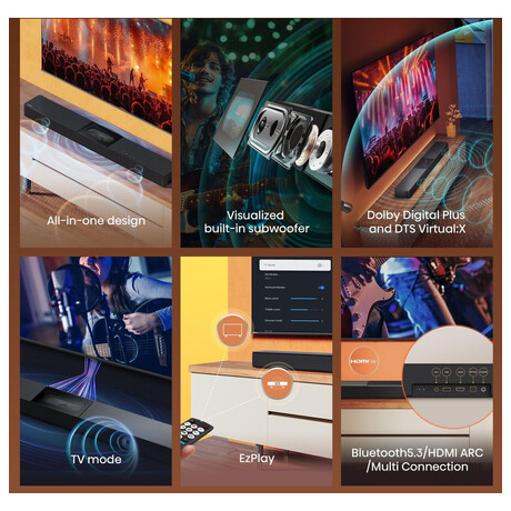 SET UHD QLED TV Hisense 43E79NQ + Soundbar Hisense HS2000