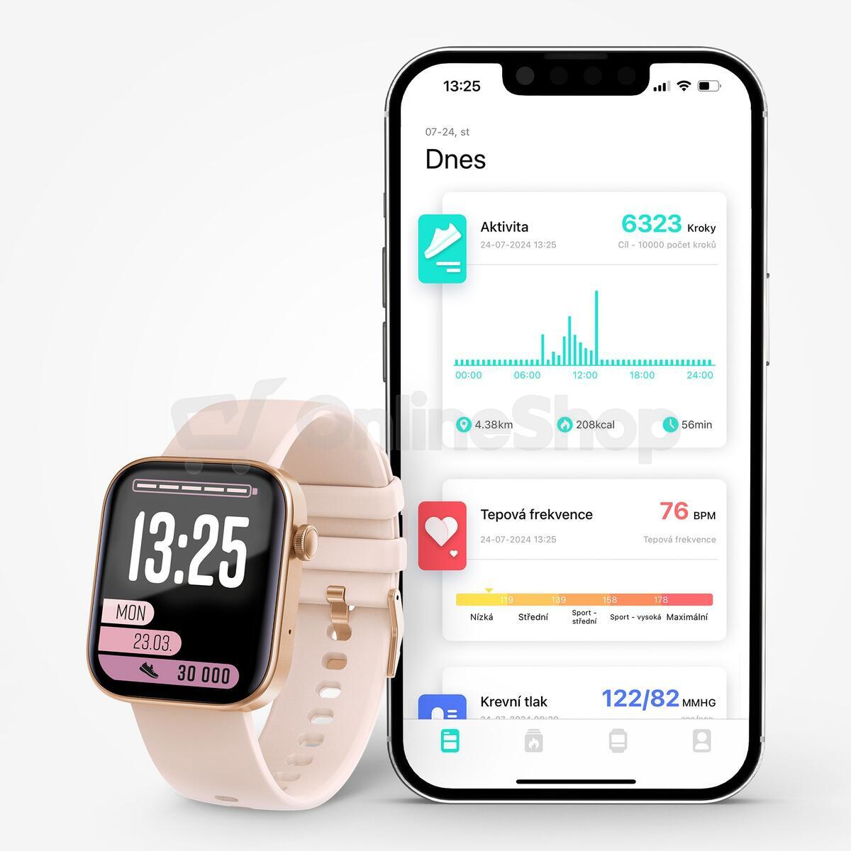 Chytré hodinky LAMAX BCool 2 Plus Rose Gold