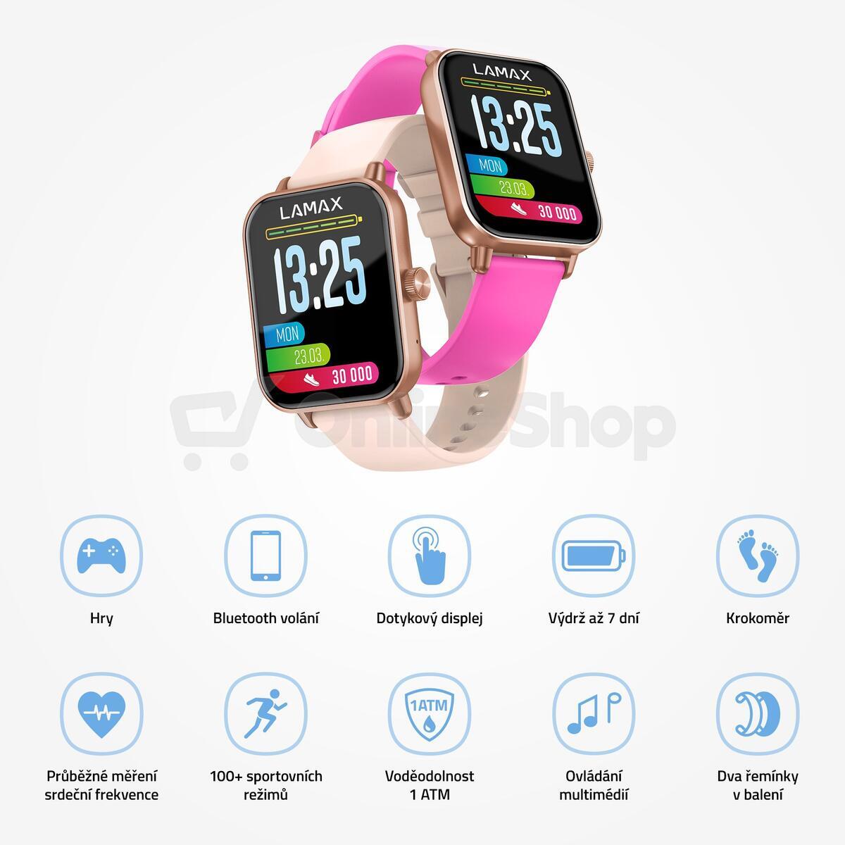Chytré hodinky LAMAX BCool 2 Play Rose Gold