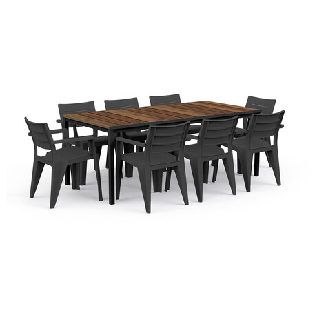 KETER PORTO stůl 200 cm WALNUT