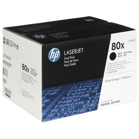 Toner HP 80X, 2x 6 900 stran - ern