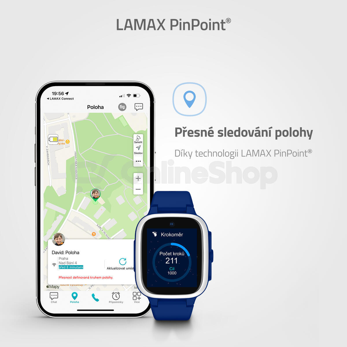 Chytré hodinky LAMAX WatchY4 Play Blue