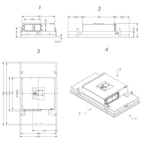 NOVY stropn odsava Novy Pureline Pro Compact 6910 nerez