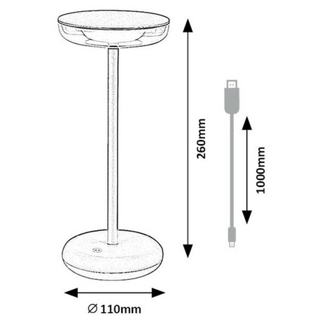 Stmvateln venkovn lampa Rabalux KONIN 77089, hnd