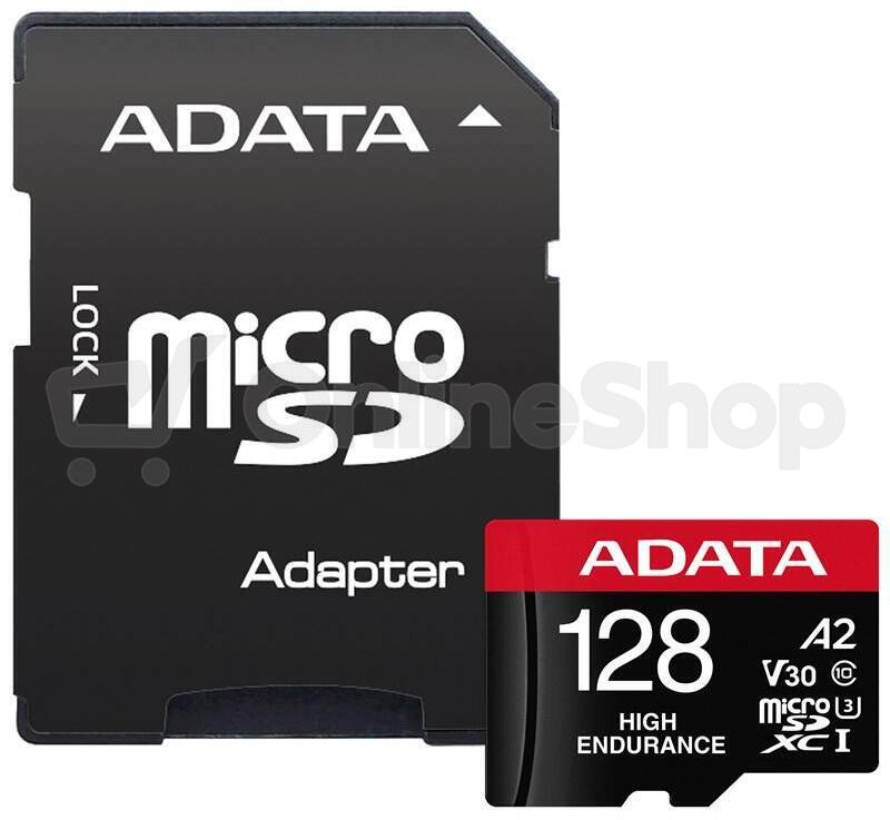 MicroSDXC karta ADATA 128 GB High Endurance + SD adaptér