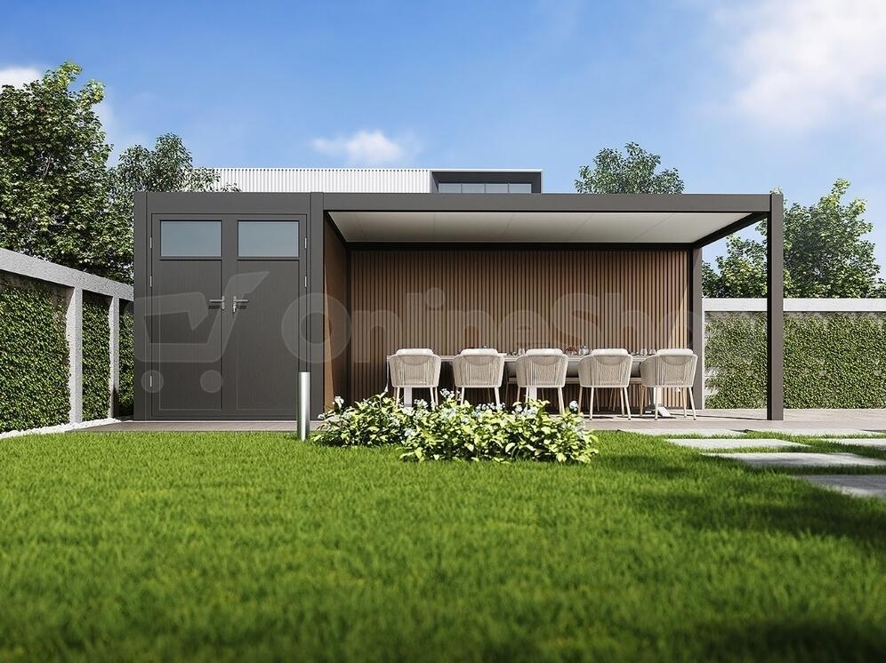ROJA WPC stěna 5,3 m k přístřešku PRESTIGE