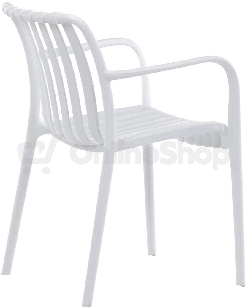 Zahradní židle plast, bílá, CT-X7029 WT Autronic