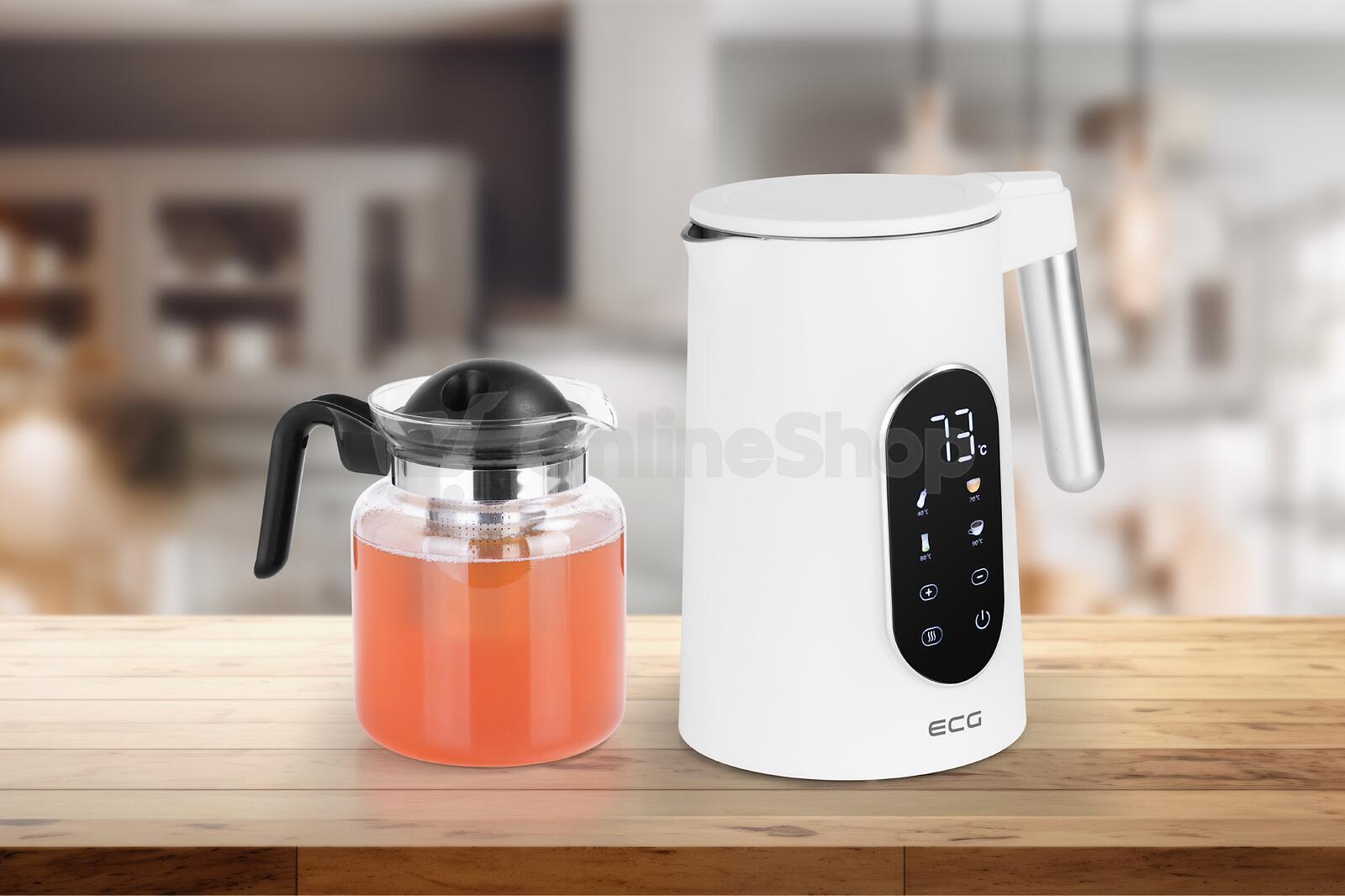 Rychlovarná konvice ECG RK 1799 Smart, bílá