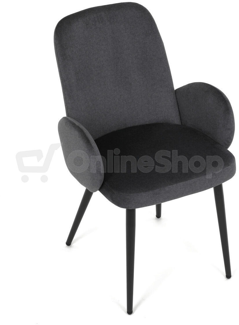 Jídelní židle, šedá, sametová látka, DCL-X7129 GREY2 Autronic