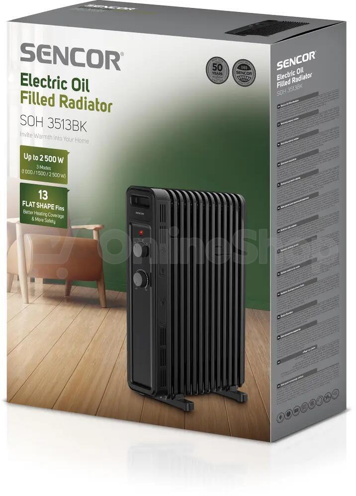 Olejový radiátor Sencor SOH 3513BK