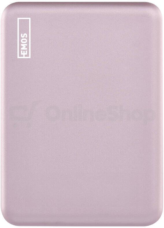 Powerbanka Emos WI 522 B0555S 5 000 mAh, lososová