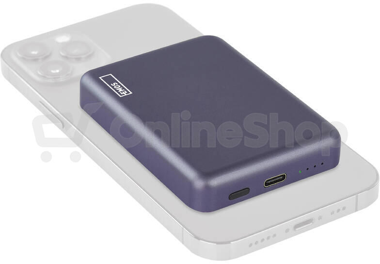 Powerbanka Emos WI 522 B0555BL 5 000 mAh, modrá