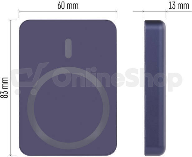 Powerbanka Emos WI 522 B0555BL 5 000 mAh, modrá