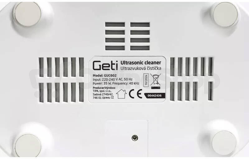 Ultrazvuková čistička GETI GUC 602 0,6 l