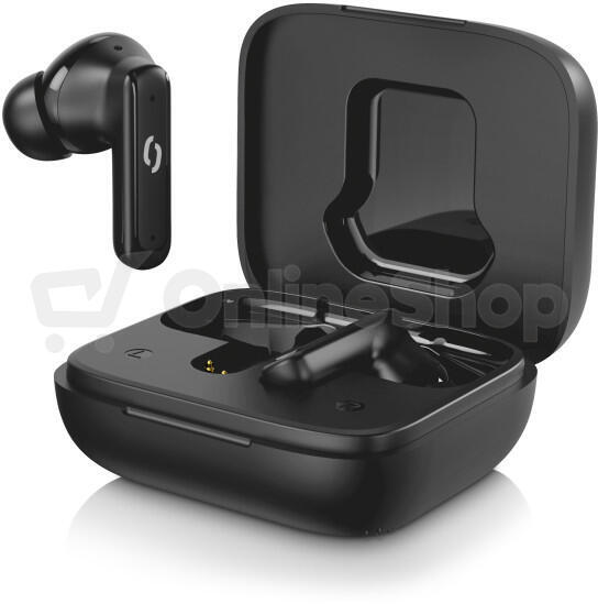 Bluetooth sluchátka Aligator Pods LCD + ANC, černá