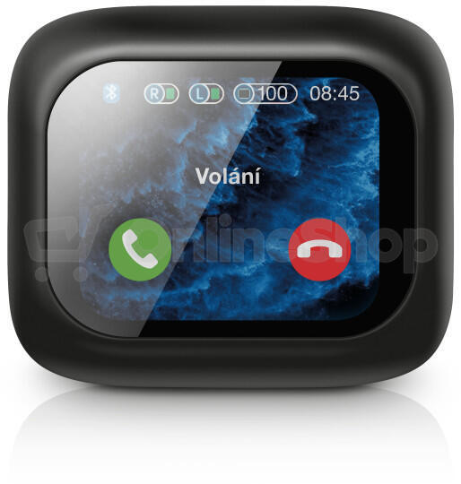 Bluetooth sluchátka Aligator Pods LCD + ANC, černá