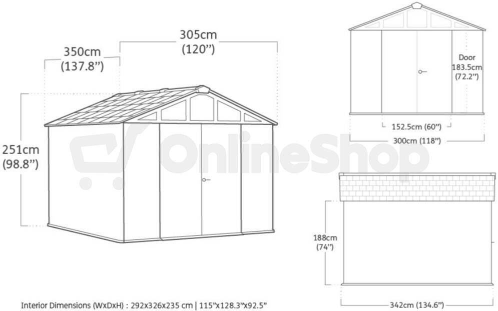 KETER STRONGHOLD 10x11,5 domek - šedý
