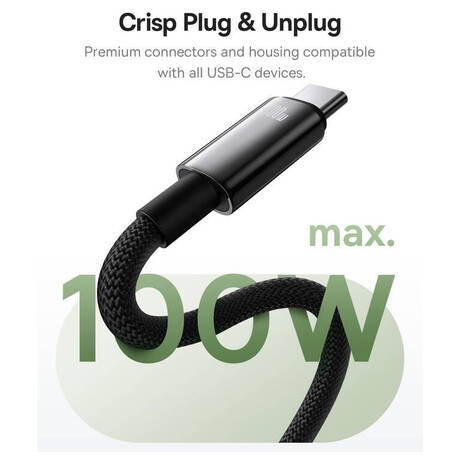 Baseus Tungsten USB/USB-C 1m, černý (foto 4)