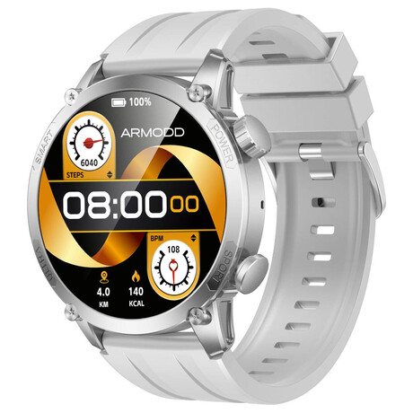 Chytr hodinky ARMODD Silentwatch 7 Pro GPS, stbrn