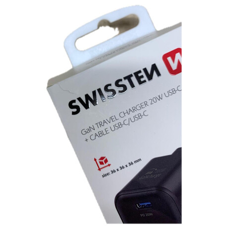 SWISSTEN S͍OV ADAPTR GaN 1x USB-C 20W POWER DELIVERY ERN + DATOV KABEL USB-C/USB-C 1,2 M ERN