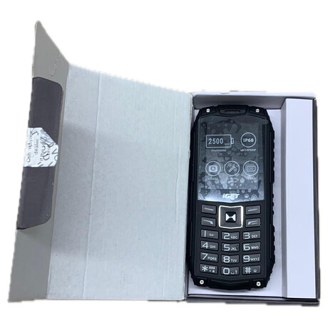 iGET Defender D10 Black - odoln telefon IP68, DualSIM, 2500 mAh, BT, powerbanka, svtilna, FM, MP3 (84000426)