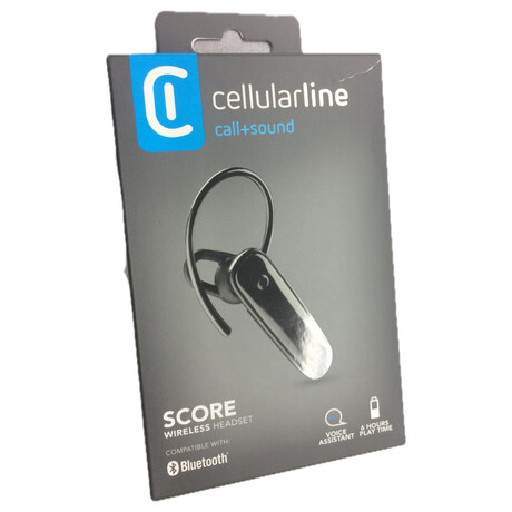Bluetooth Headset CellularLine SCORE, černý | Skutečná fotografie prodávaného kusu | Skutečná fotografie prodávaného kusu | Skutečná fotografie prodávaného kusu