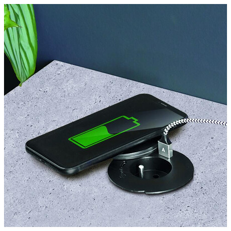 Solight +&nbsp;USB A+C +&nbsp;Wireless 10W, černá (foto 5)