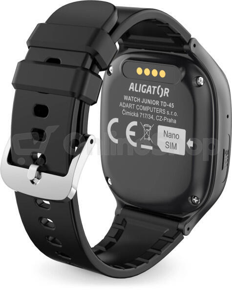 Chytré hodinky Aligator Watch Junior 2, Black | Skutečná fotografie prodávaného kusu | Skutečná fotografie prodávaného kusu