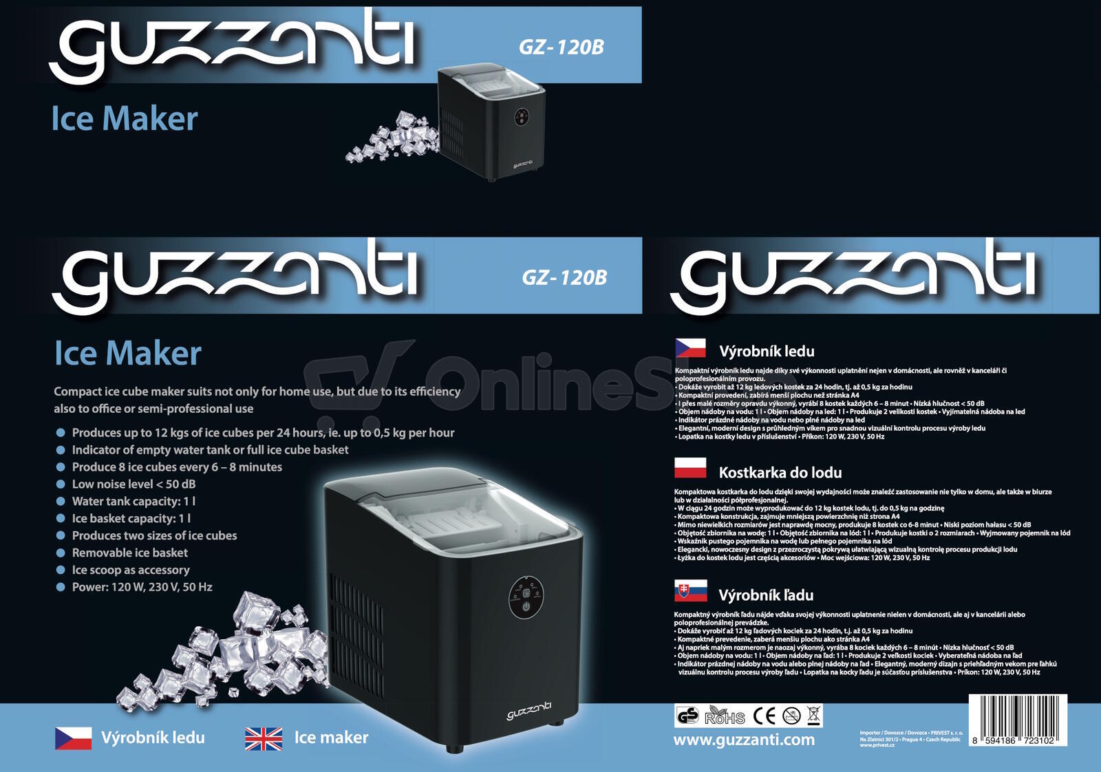 Výrobník ledu Guzzanti GZ 120B