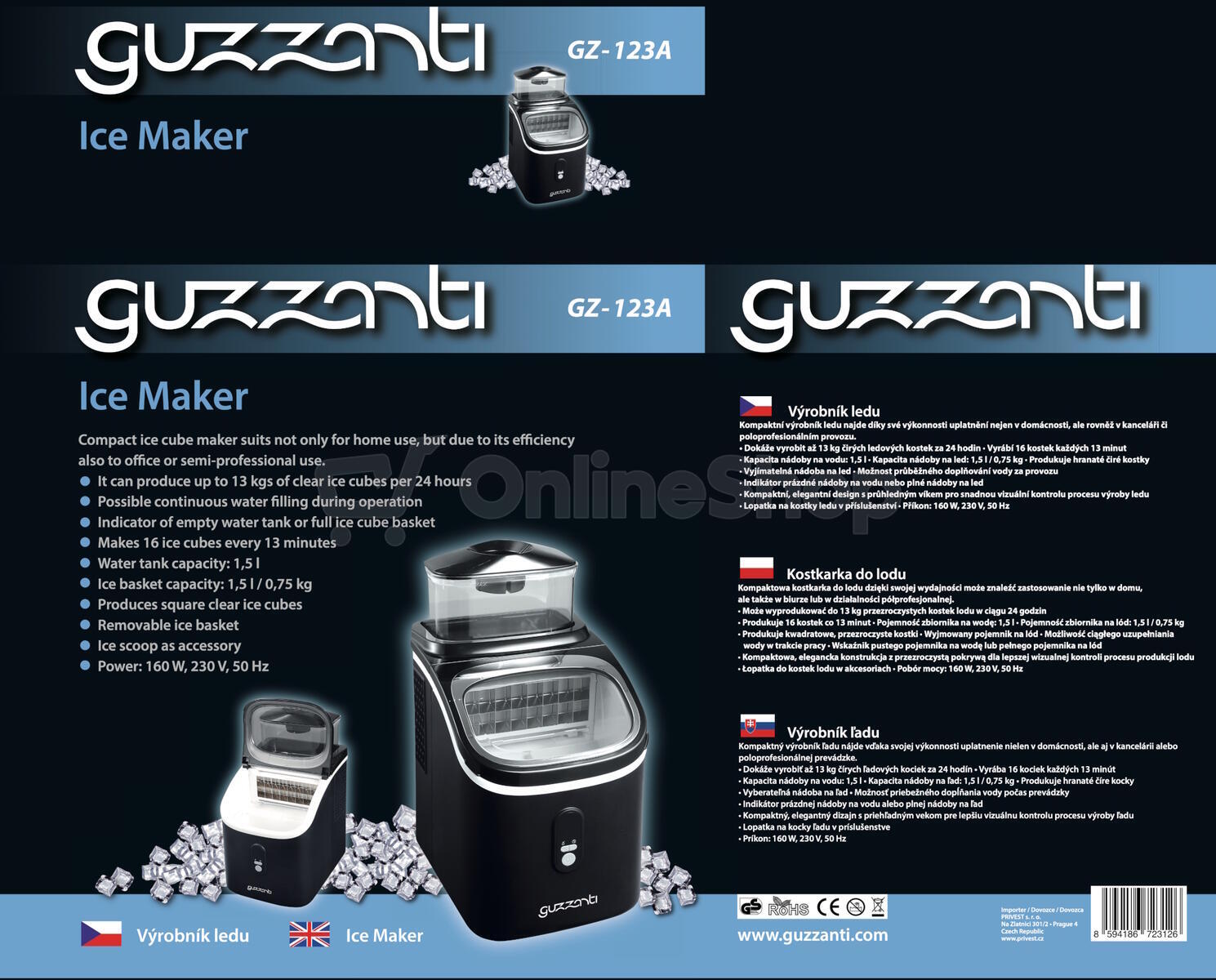 Výrobník ledu Guzzanti GZ 123A