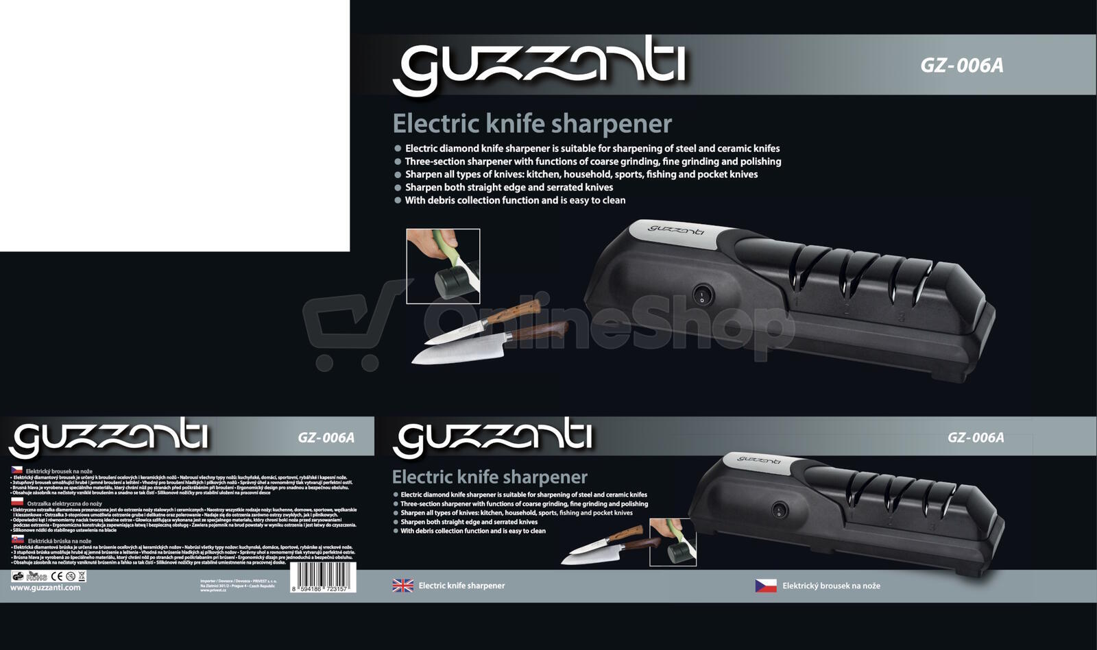 Elektrický brousek nožů Guzzanti GZ 006A