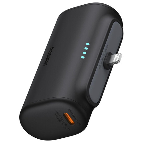 Powerbanka Baseus Compact 5000mAh, 20W, s konektorem Lightning, černá
