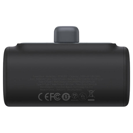 Baseus Compact 5000mAh, 20W, s&nbsp;konektorem Lightning, černá (foto 3)