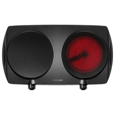 Elektrický dvouplotýnkový vařič Concept VE3060 2500 W, černý