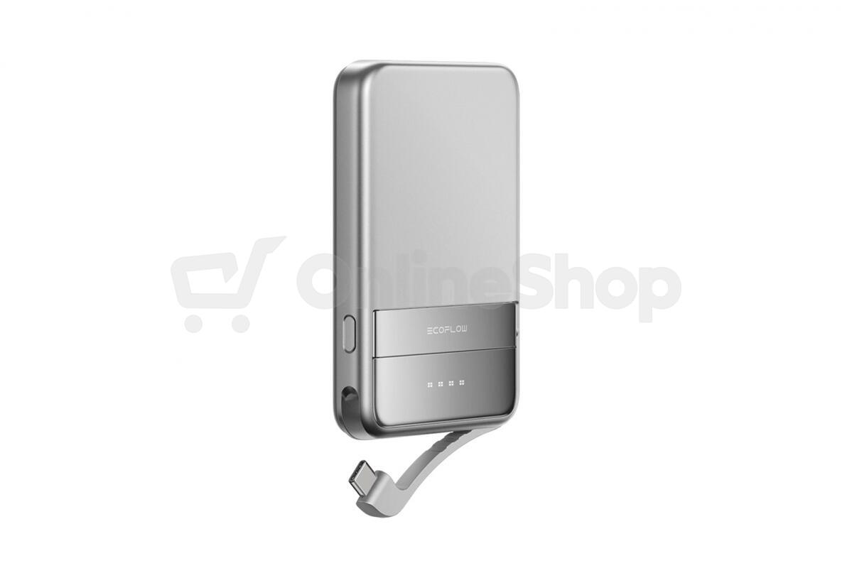 EcoFlow RAPID Magnetic Power Bank (5000mAh) - stříbrná